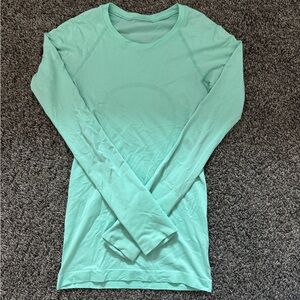 Mint Green Lululemon Swiftly Tech Long Sleeve Women's Top